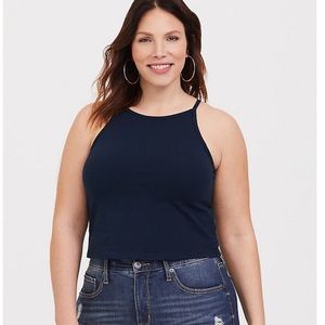 COPY - Torrid Navy Crop Tee 3